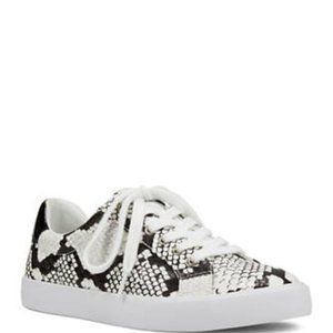 Nine West Leomie Lace Up Sneakers Faux-Leather Size 7.5